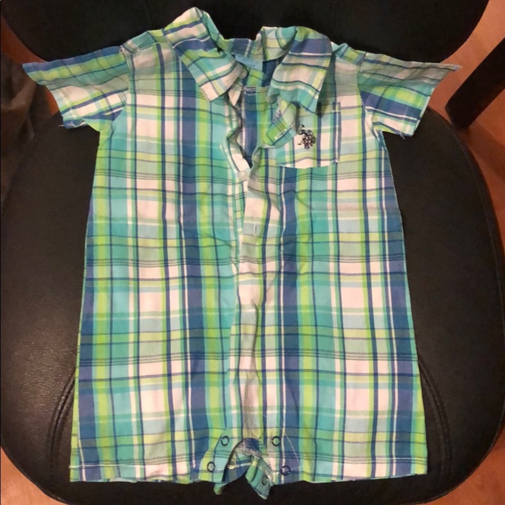 Polo Plaid Onesie for Boys